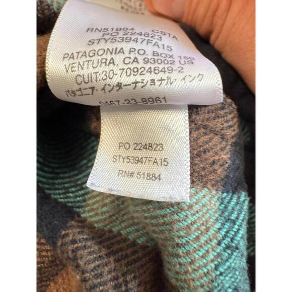 Patagonia Long-Sleeved Organic Cotton Midweight Fjord Flannel Shirt Large - Picture 6 of 8